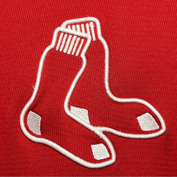 Majestic Boston Red Sox Shirt Jersey Mens Large Red Blue Embroidered MLB. - Picture 6 of 13